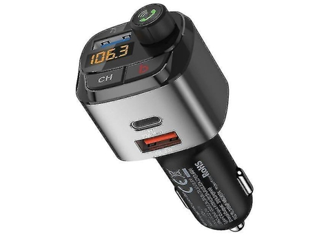 Transmisor Fm con Bluetooth para coche, inalámbrico, Bluetooth 5,0, Pd3.0, adaptador de Radio Fm y puerto de carga Qc3.0, transmisor Fm con BISBISOUS