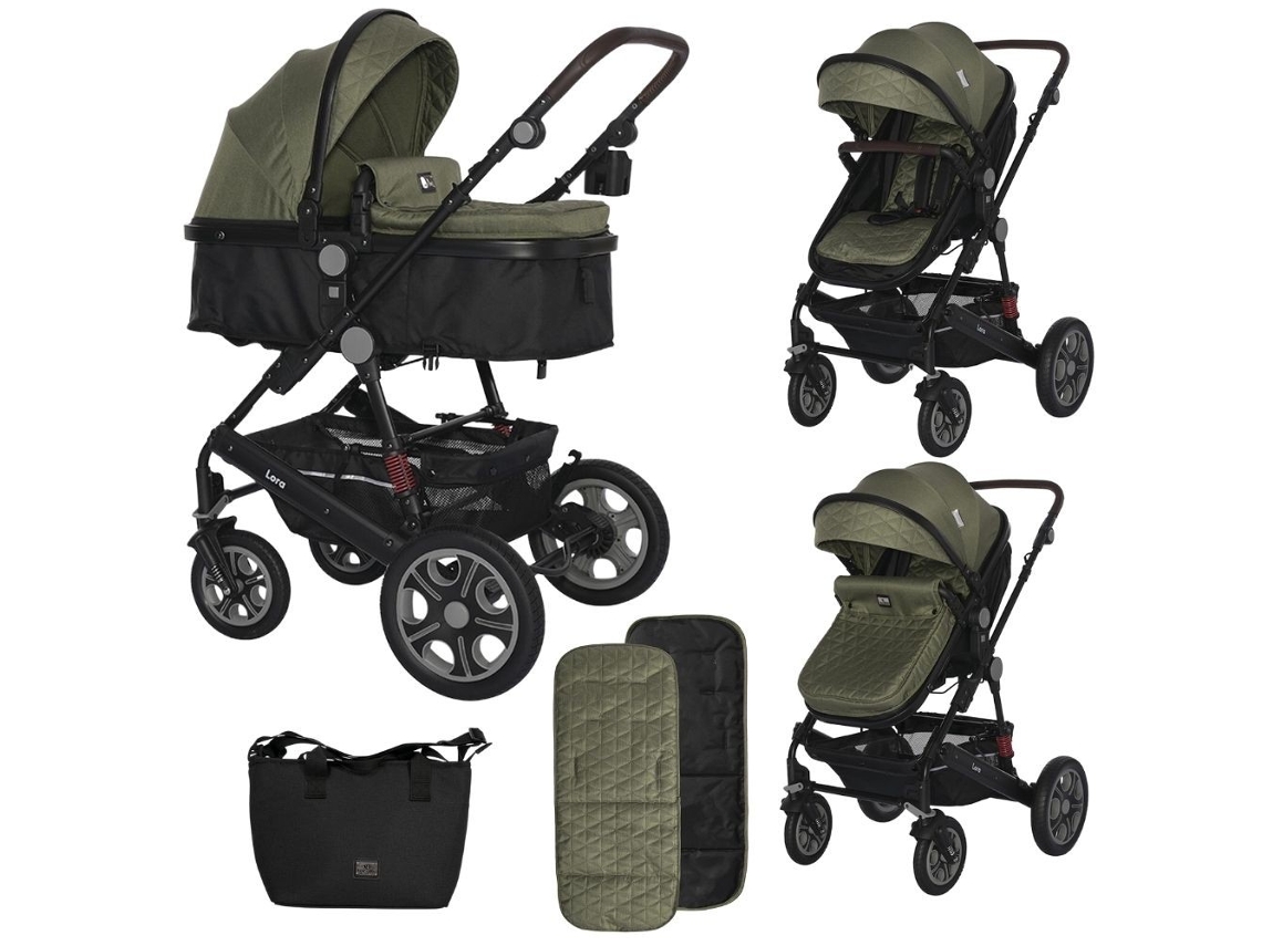 Carrito dúo convertible LORA hasta 15 Kg de LORELLI loden green