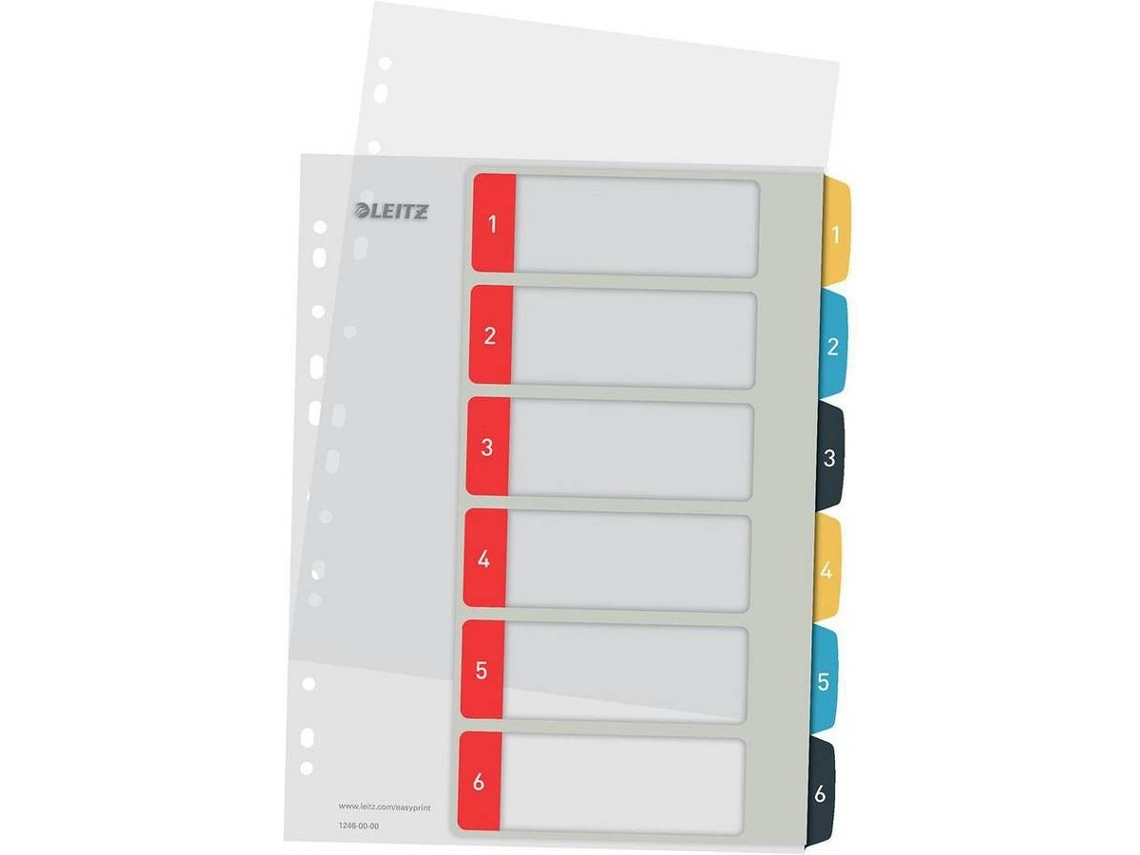 Separadores Cosy LEITZ (A4 - Polipropileno - Multicolor - 6 Secciones)