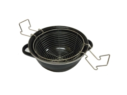 Freidora con cestillo 20 cm black