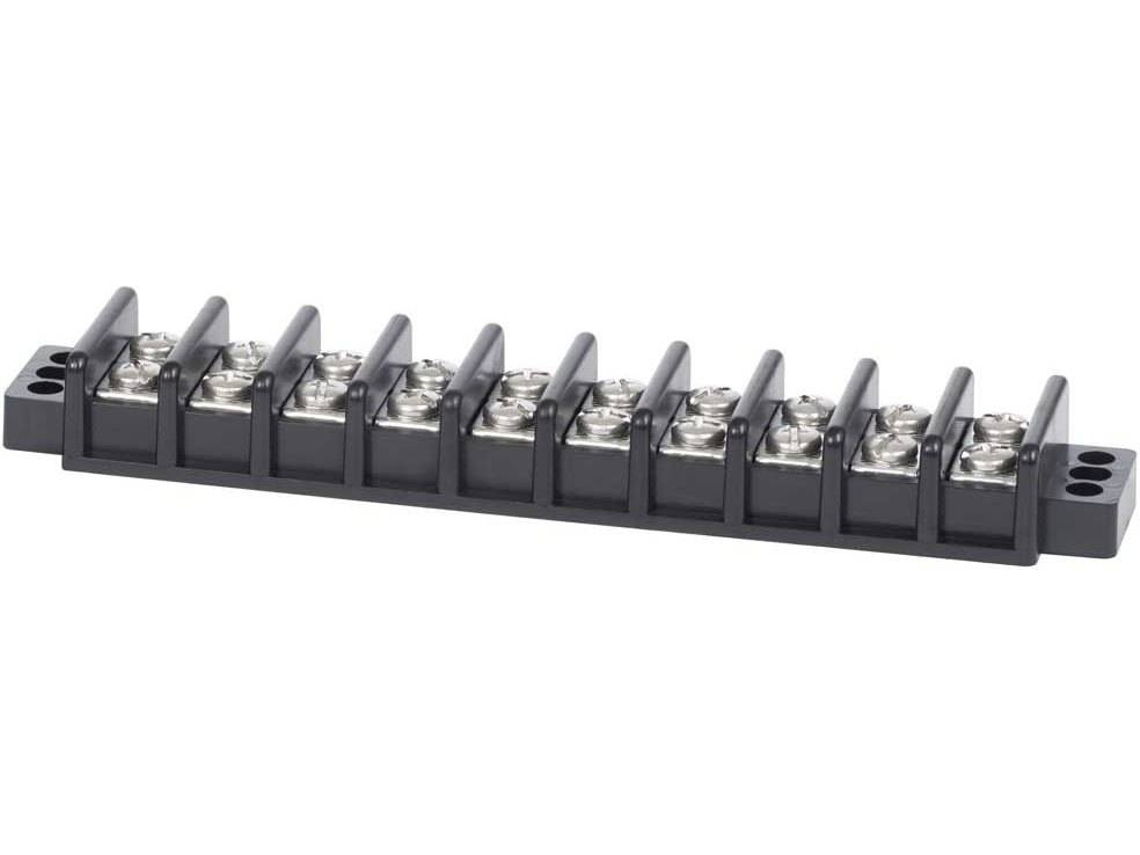 Tomada Elétrica BLUE SEA Terminal Block 30A 10 Circuit Negro