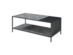 Mesa de centro Pärghos 120x60x45 cm Negro/Hormigón [EN.CASA]
