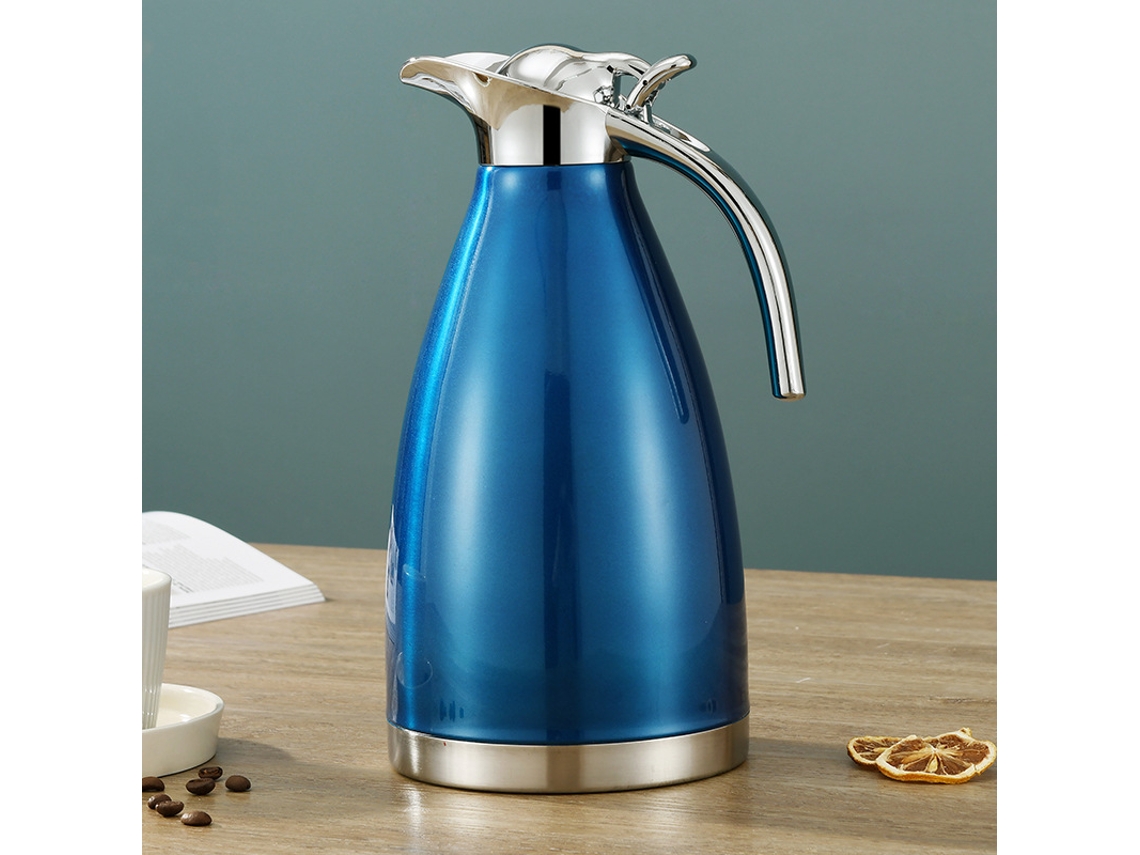 KOFIHETY Bule de Acero Inoxidable 304 con Aislamiento Térmico y Vacío para Hogar, Bule Doble para Café, Capacidad 2L, Estilo Doble Capa