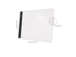 Tableta de luz LED ultradelgada de 3 mm para calcar y dibujar, ajustable mediante USB.