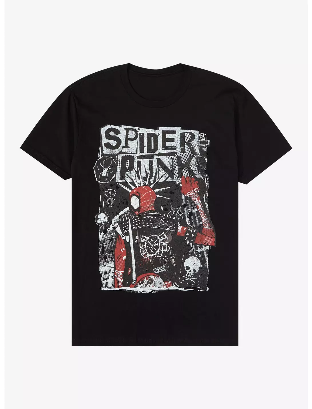 Marvel Spider-Man: Across The Spider-Verse Camiseta Spider-Punk Unisex Adultos Talla:s ROCKINSTONE