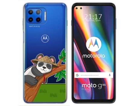 Carcasa Motorola Moto G 5G Plus TUMUNDOSMARTPHONE Dibujos Transparente Multicolor