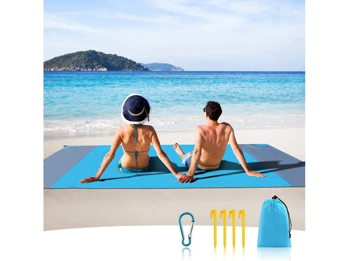 2026-manta Playa Impermeable Anti Arena Con Estacas Y Bolsa De Transporte Para Playa Picnic Camping Viajes