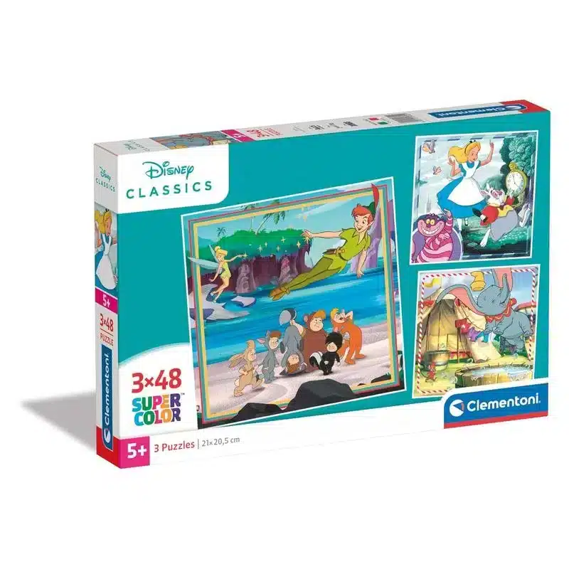 Puzzles Disney Clásicos 3 De 48 Piezas Super Color 25302 Clementoni Clementonip24promo Clementoni 2x1