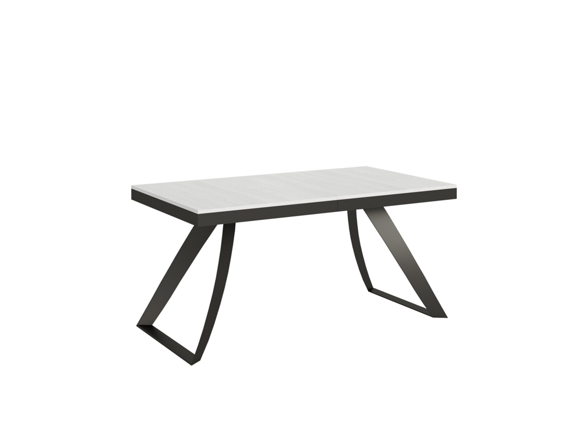 Mesa de Comedor ITAMOBY Proxy Evolution (90x160/264 - Paneles de Melamina - Fresno Blanco)