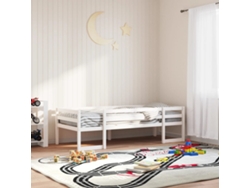 Estructura De Cama Para Niños Madera De Pino Blanco 90x190 Cm