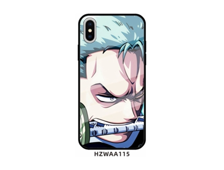 Casing ponsel anime one piece untuk iphone 12 13 pro max 6s 7 plus xs luffy zoro gambar penutup ponsel kaca antigores hadiah mainan anak-anak