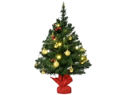 Mini-árvore De Natal (60 Cm, Com Bolas E Lâmpadas Led)