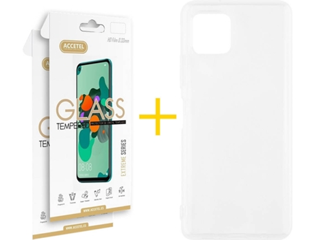 Carcasa + 2 Protectores de Pantalla para Oppo A73 5G ACCETEL Transparente Claro