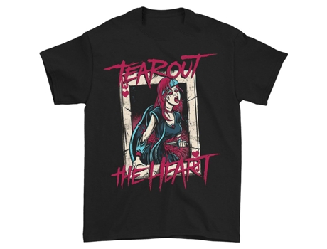 Camiseta ROCKINSTONE Tear Out The Heart Queen Of Hearts (Algodón - XXXL)