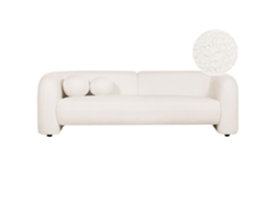 Sofá de 3 plazas BELIANI Leiren de Bouclé Blanco 224x87x68