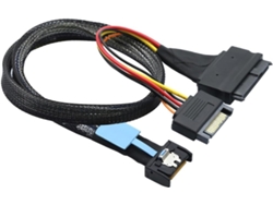Cable Adaptador De Alimentación Sata Gen5 Mcio Slimline Sff-8654 4i A Sas 8639 U.2 De 15 Pines