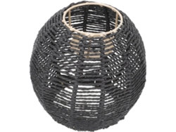 Lámpara Decorativa Retro De Cuerda De Papel Negro Tejida A Mano Con Iluminación Difusa, Fácil De Usar.