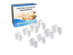 Clip nasal de silicona para ventilación, 8 unidades/juego, clips antironquidos, apnea del sueño, dilatadores nasales, dispositivo para conciliar el sueño