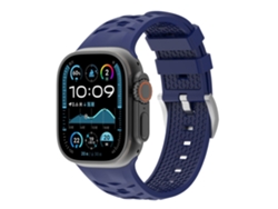 Correa Yuysan con diseño de neumático para Apple Watch 1 (9.ª generación/SE/Ultra 2, 42/44/45/49 mm, azul medianoche)