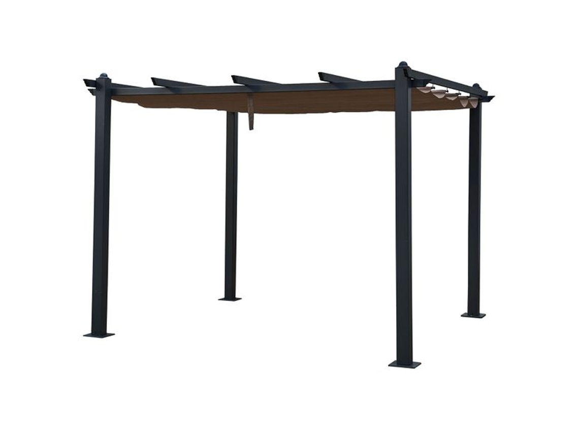Pérgola independiente 3 3m CASSIS topo - estructura de aluminio HAPPY GARDEN