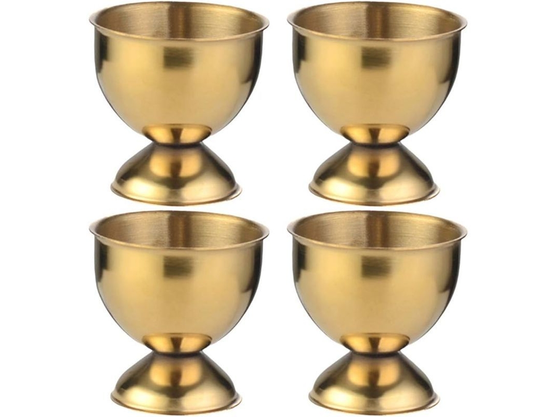 Juego De 4 Hueveras De Acero Inoxidable - Dorado - Para Restaurante, Hogar, Cocina, Fiestas