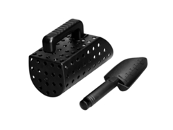 Juego De 2 Accesorios Negros Para Detector De Metales Con Cuchara Y Pala Para La Búsqueda De Tesoros.