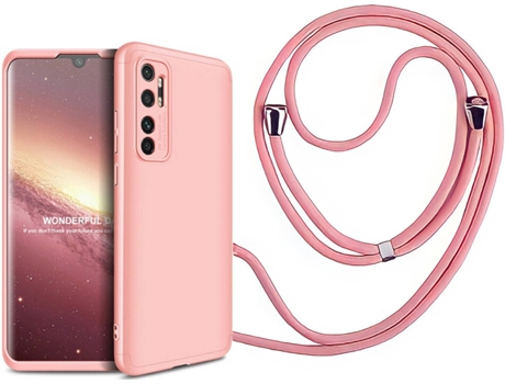 Funda Xiaomi Mi Note 10 Lite Slim Armor 360º con Collar Rosa