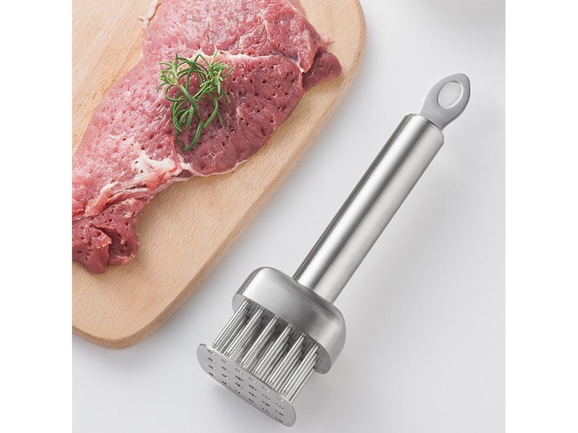 Herramienta De Ablandamiento De Carne Linjou Con 24 Agujas De Acero Inoxidable Para Bistec Cerdo Pollo Res