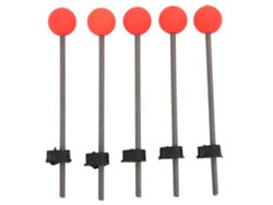 5 Piezas De Puntas Para Cañas De Pesca En Hielo Con Bola Roja Y Resorte, Mini Cañas De Pescar Portátiles De Invierno De Acero Inoxidable Eva