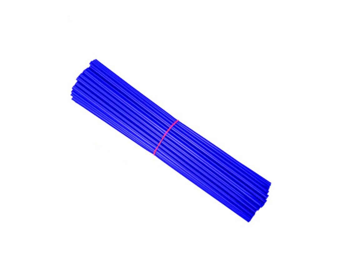 72pcs Fundas De Rayos De Bicicleta 24cm Universal Para Moto, Decoración De Llanta, Azul Oscuro