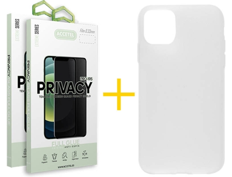 Carcasa + 2 Protectores de Pantalla para iPhone 12 Mini ACCETEL Transparente Mate