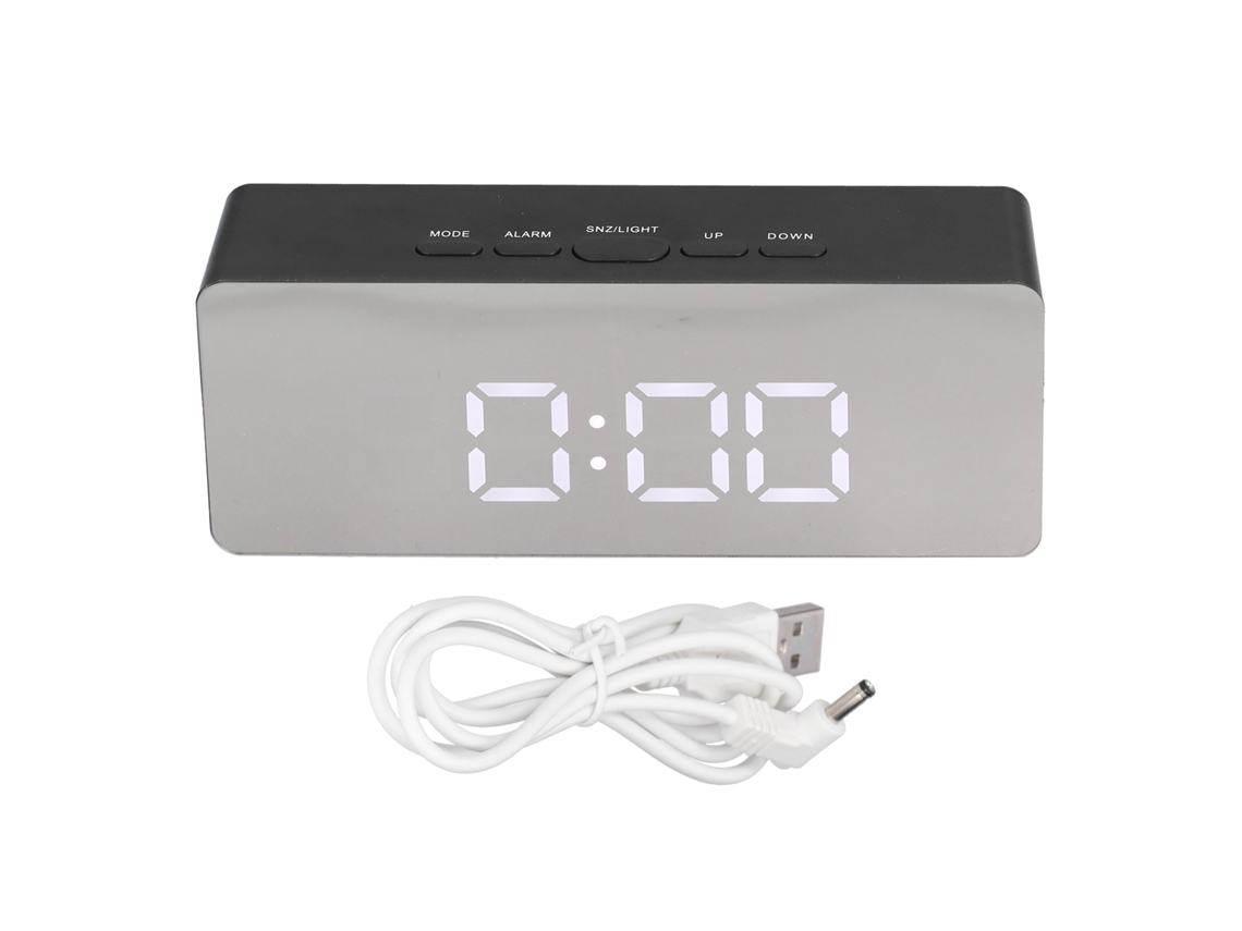 2026-reloj Despertador Led Espejo Digital Con Display De Temperatura Para Dormitorio Sala Oficina Viajes