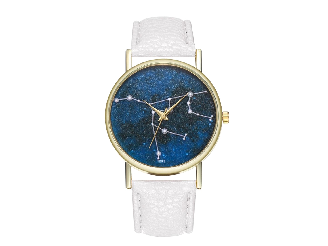 Reloj De Pulsera Unisex De Cuarzo Con Correa De Cuero Sintético, Estilo Moderno, Blanco, Zhoulianfa