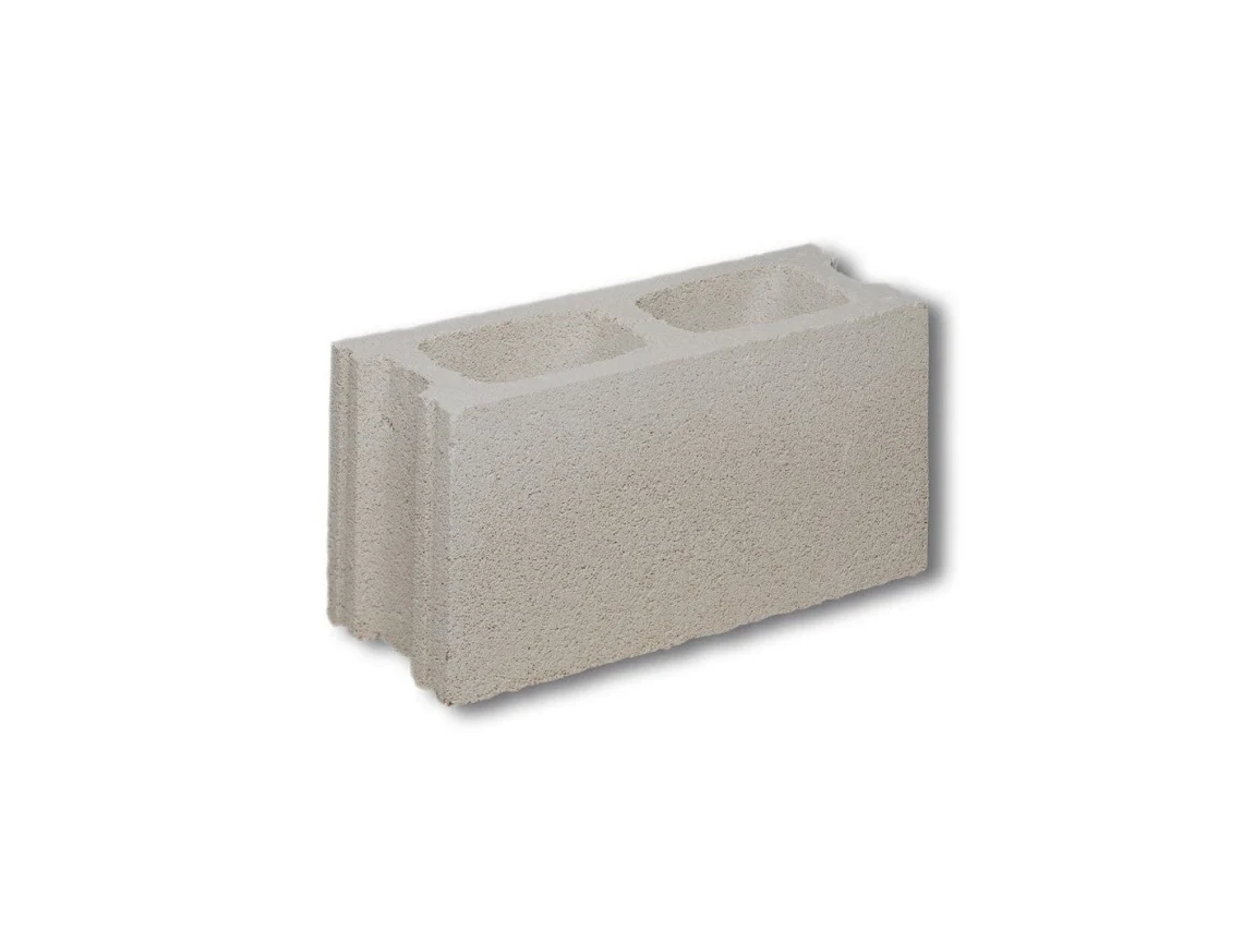 Bloque de hormigón liso hidrófugo, gris / H-smooth / Palet de 75 unidades