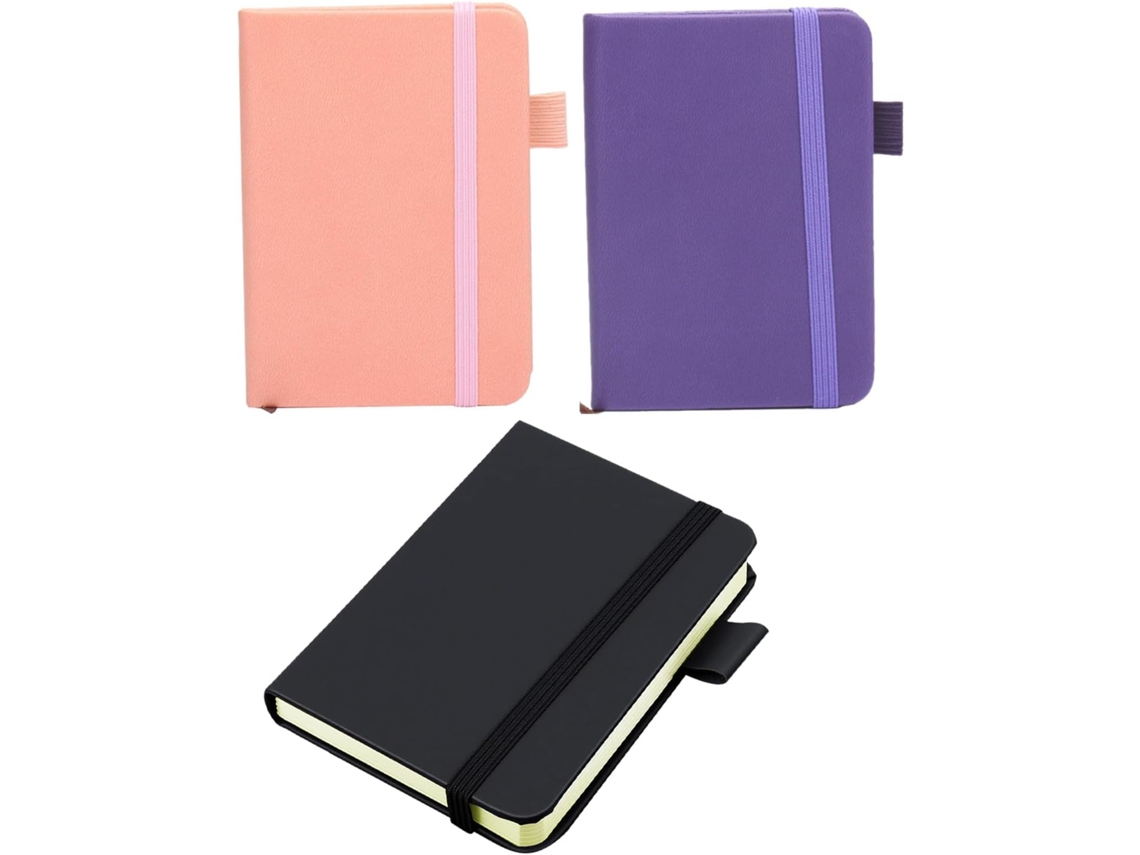 Libreta pequeña (11 x 8 cm) para organización, juego de 3 libretas de bolsillo