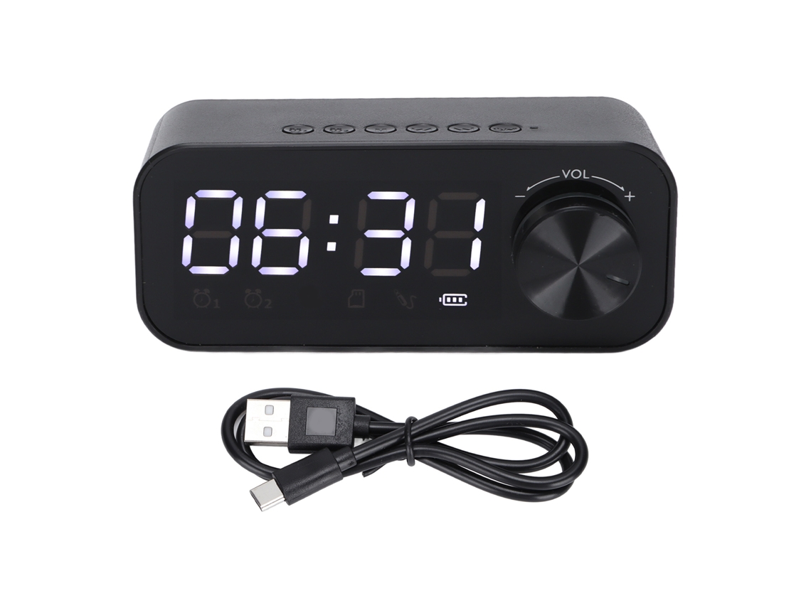 Reloj Despertador Led Multifuncional Portátil Con Altavoz Bluetooth 5.0 B126