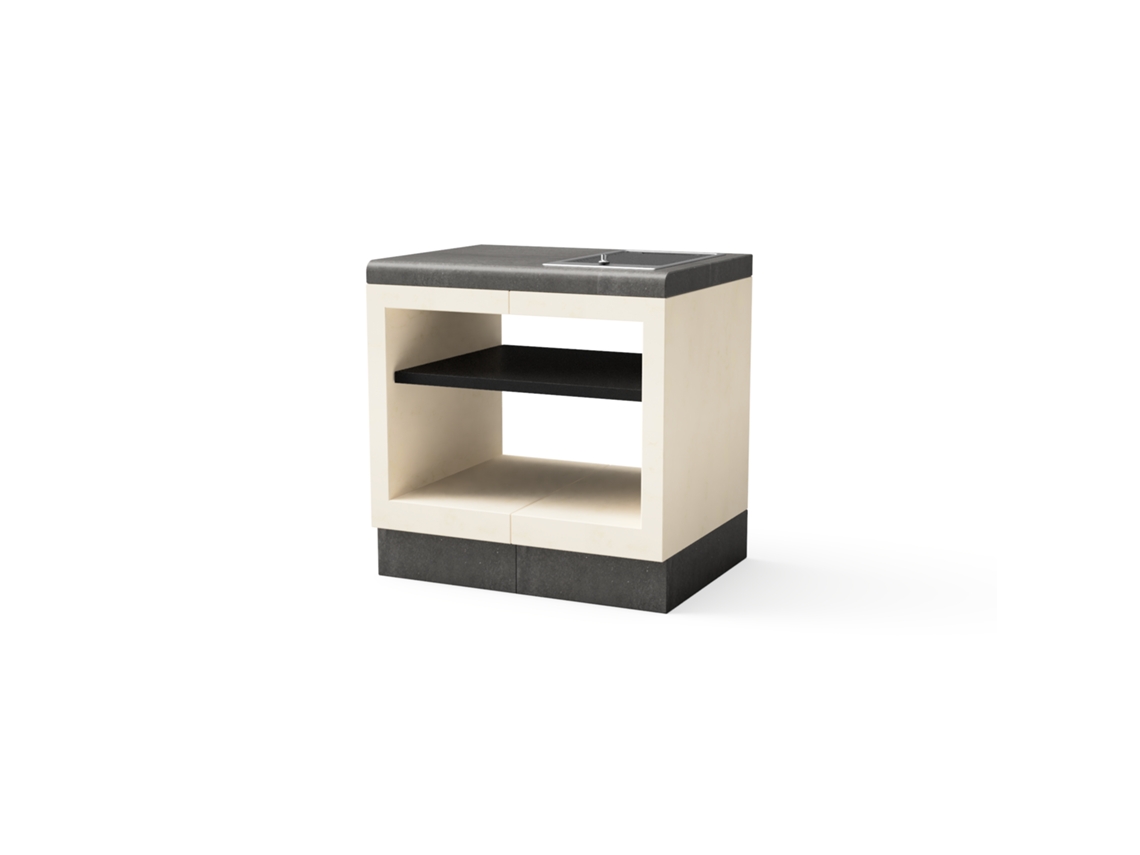 Módulo 61 con Placa Eletrica TUOZI Kitaway (Blanco, Gris - 84x63x85cm)