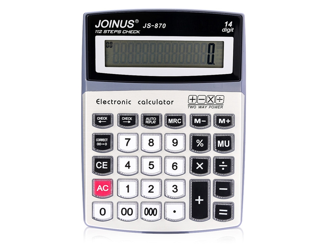 Calculadora electrónica de escritorio sencilla de plástico para oficina y estudiantes.