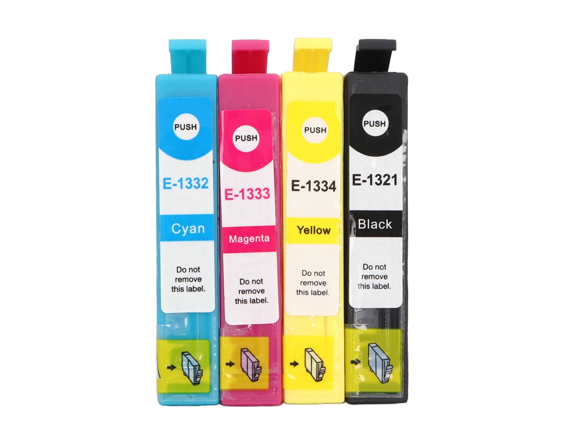 4 Cartuchos De Tinta Bk Cmy Para Stylus T1321 T1332 T1333 T1334, Resistentes A La Decoloración.