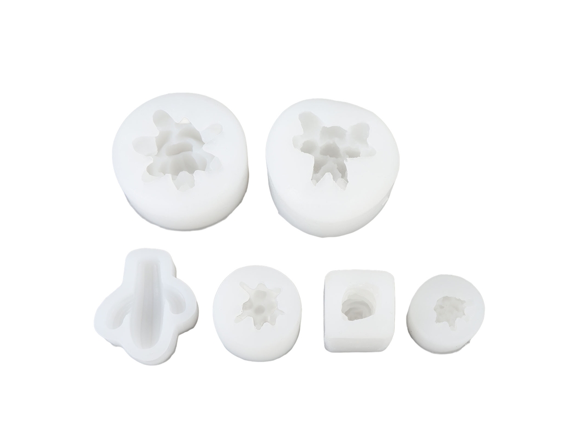 6 Moldes De Silicona 3d Resistentes Al Calor Con Forma De Planta Para Velas, Arcilla Y Dulces.