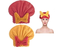 Juego de 2 toallas de microfibra para el cabello, suaves y elásticas, muy absorbentes y de secado rápido Rosewell