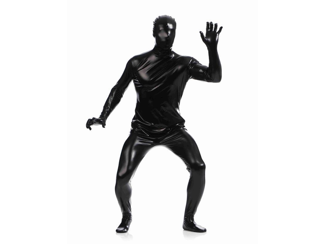 Disfraz De Spandex Metálico Negro Para Hombre, Traje De Escena De Carnaval De Halloween, Unisex, Alta Calidad.