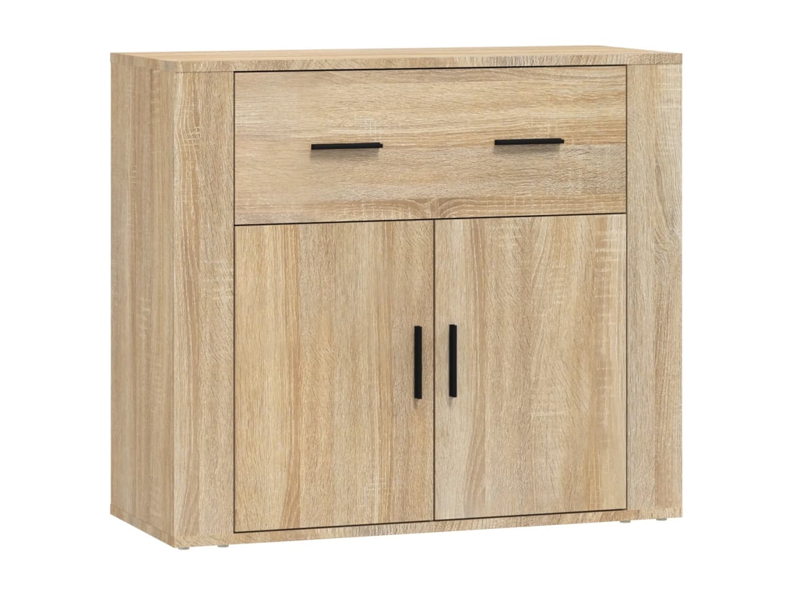 Aparador de madera procesada Sonoma, color roble exclusivo de Maison (80 x 33 x 70 cm)