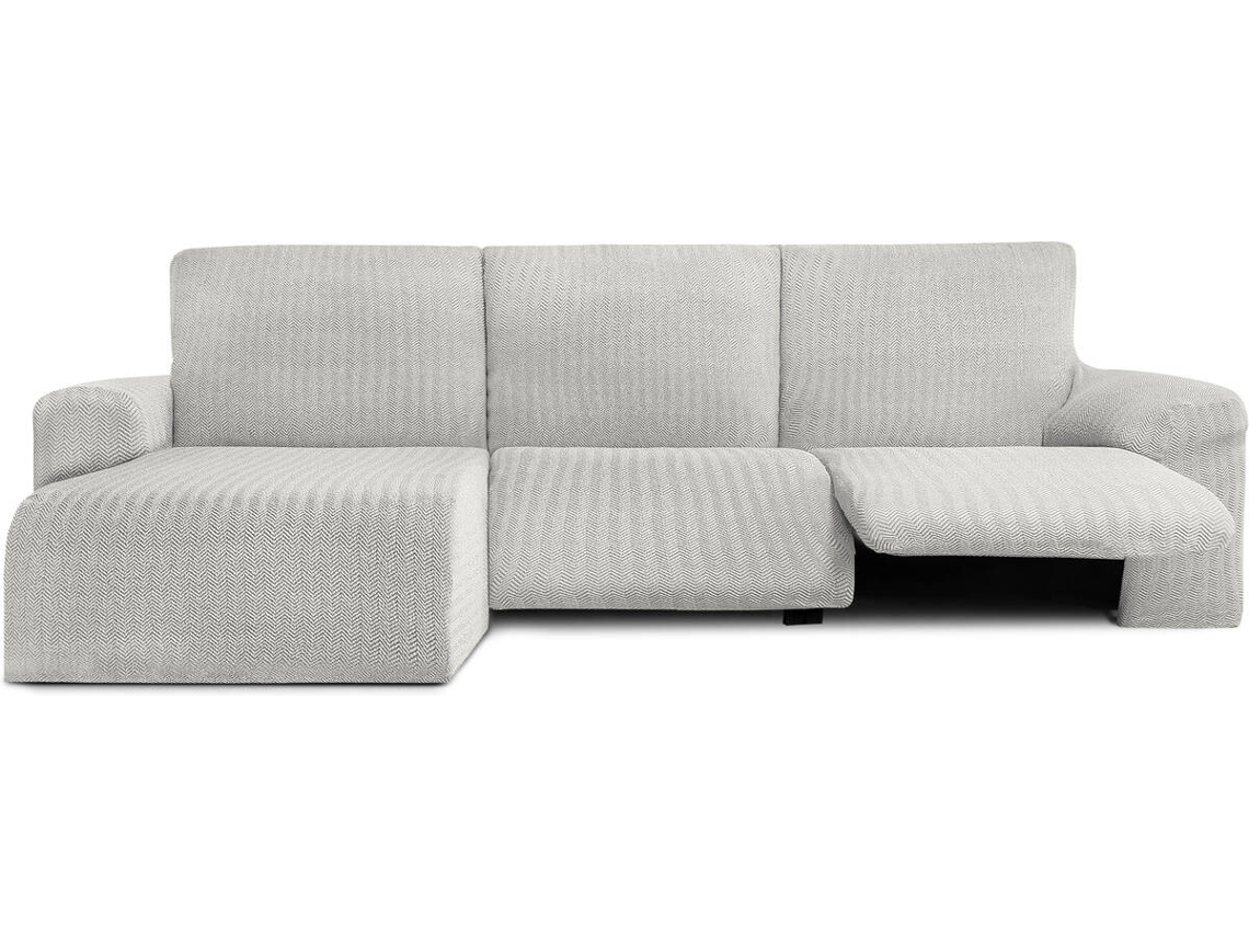 Funda de Chaise Longue Relax Izquierda para Brazo Corto EYSA Premium Jaz (360 x 120 x 120 cm - Poliéster y Algodón - Crudo)