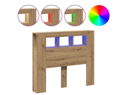 Maison Exclusive - Cabecero Led Madera Ingeniería Roble Artisan 120x18,5x103,5 Cm