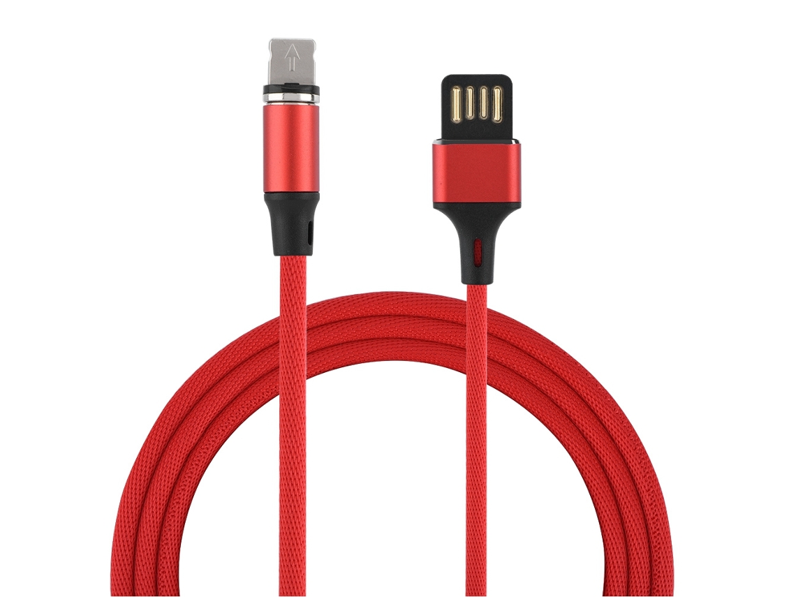 Cable De Datos (carga Rápida Magnética) Nuevo Cable Trenzado De 1m De Manzana Roja Exclusivo De Lazada