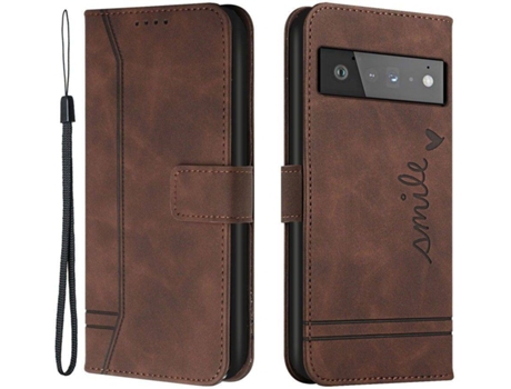 Funda Google Pixel 6 HFS-HOUSE Motif Smile (Marrón)