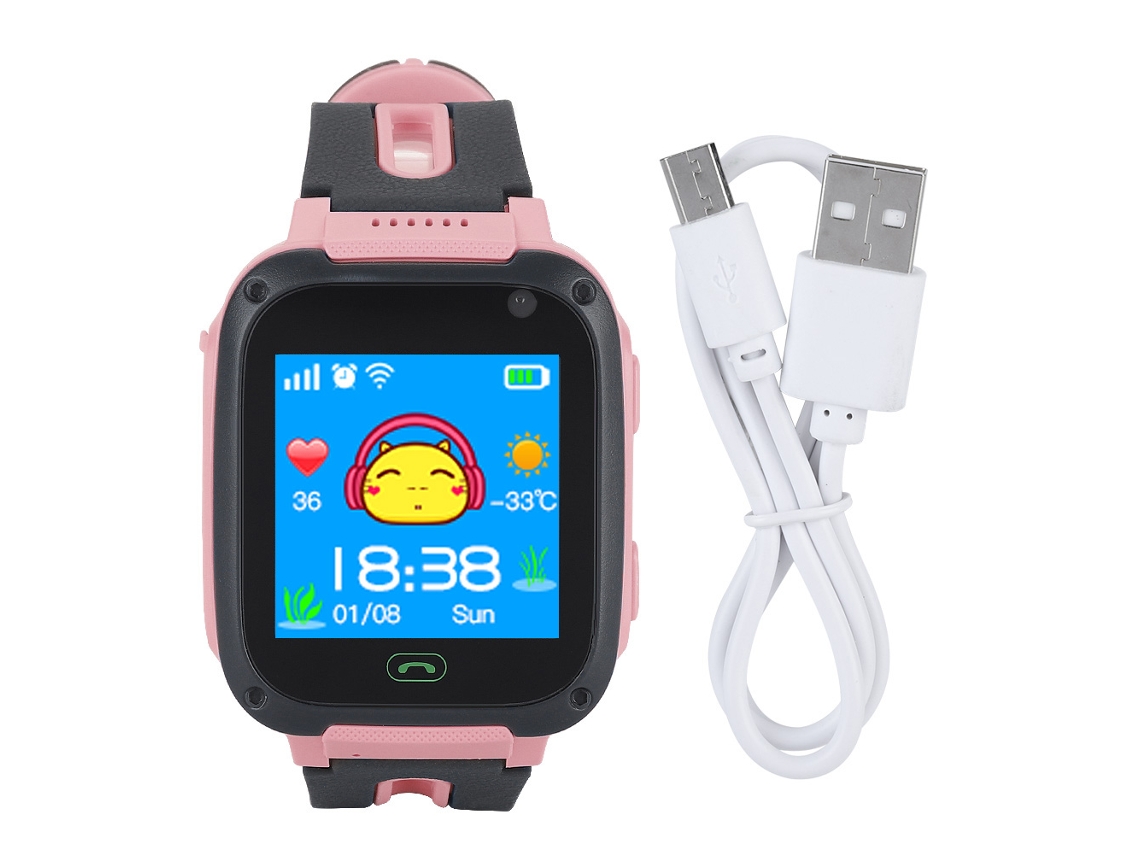 Reloj Inteligente Para Niños Con Rastreador Gps, Anti-pérdida, Pantalla Táctil Rosa De 1.44 Pulgadas