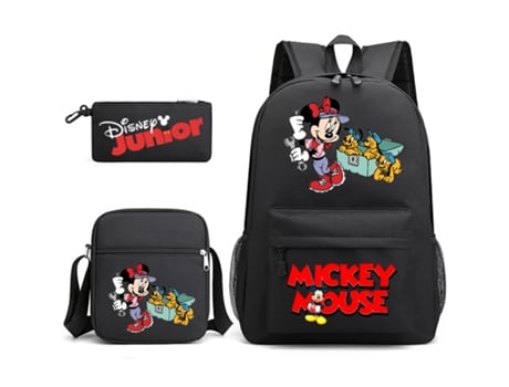 KOHREE Conjunto de tres piezas de mochila escolar para estudiantes de Mickey Mouse