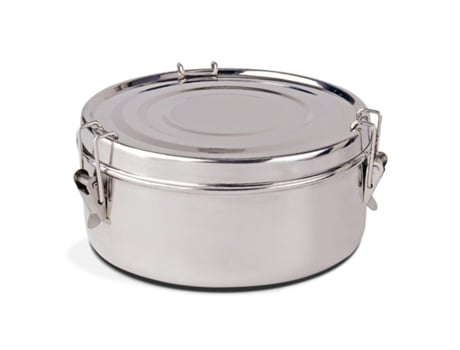 Fiambrera Acero Inoxidable Redonda 2 Platos Incluidos 18 cm TIENDA EURASIA